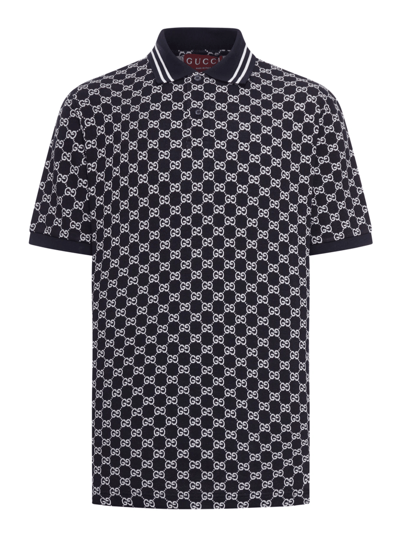 GG JACQUARD COTTON PIQUET POLO - Gucci - Man