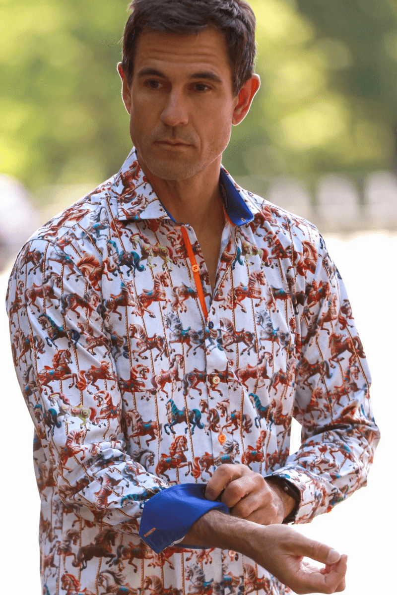 CAROUSEL HORSES PRINT SHIRT