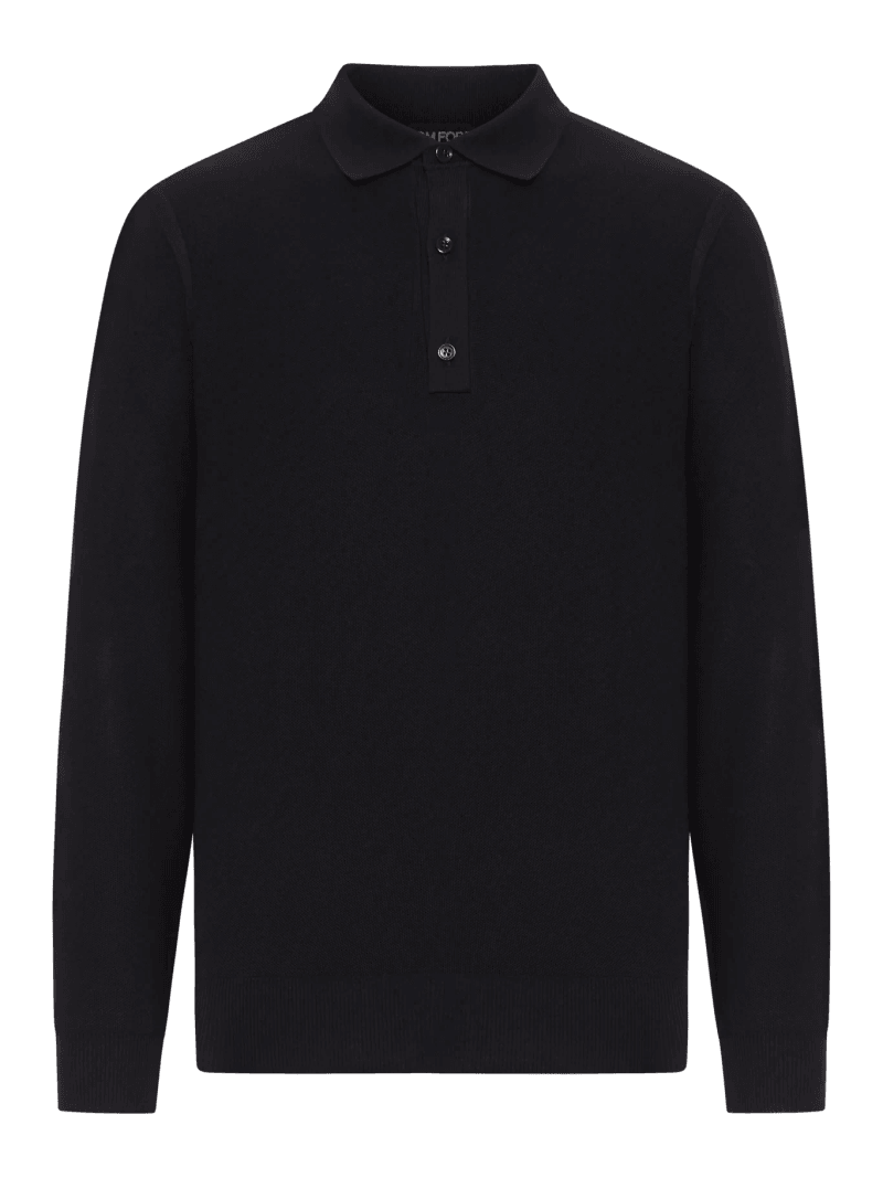 SILK AND COTTON PIQUET POLO SHIRT - Tom Ford - Man