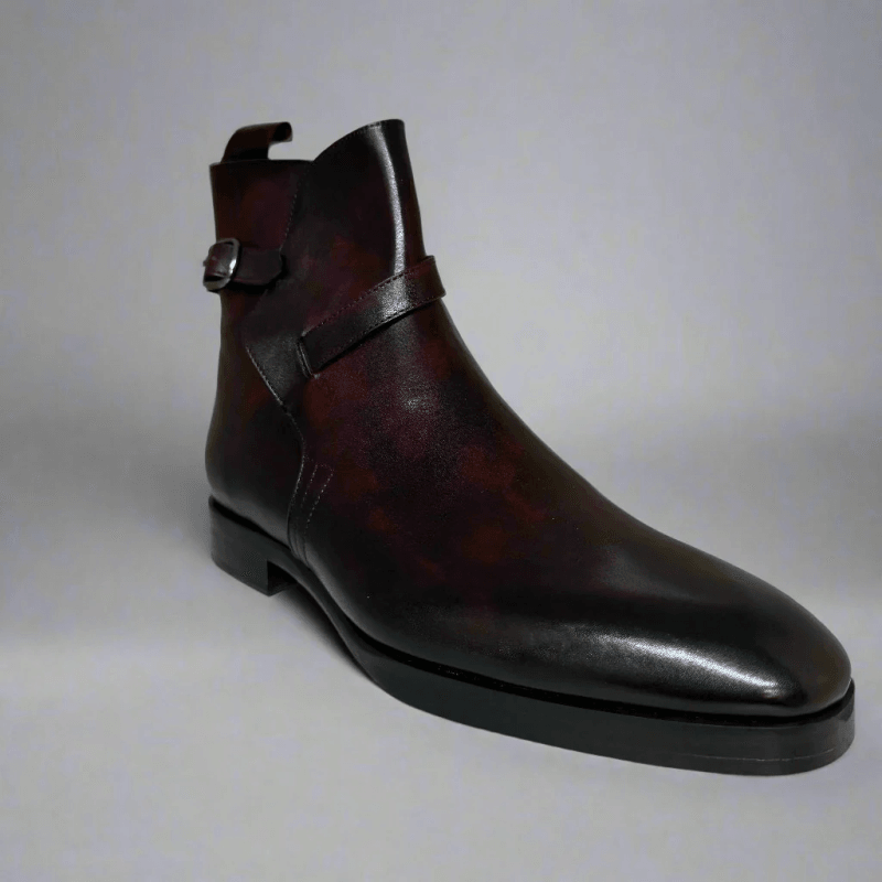 LEATHER HAND PAINTED BOOT - P - 01 - 6676
