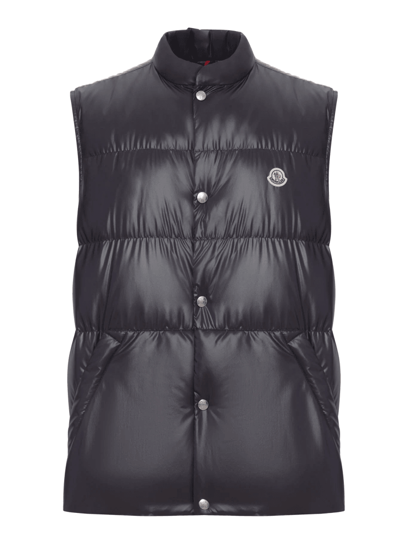 RESTIGO QUILTED VEST WITH LOGO PATCH - Moncler - Man