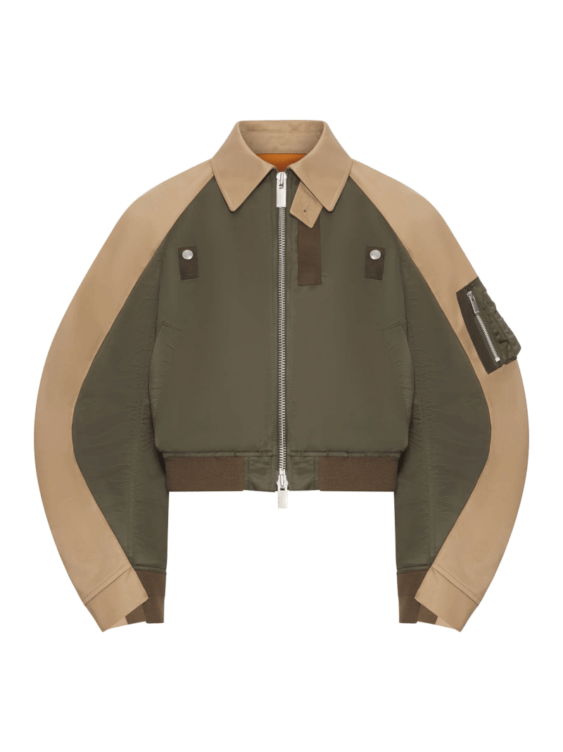COTTON CHINO X NYLON TWILL BLOUSON - Sacai - Woman