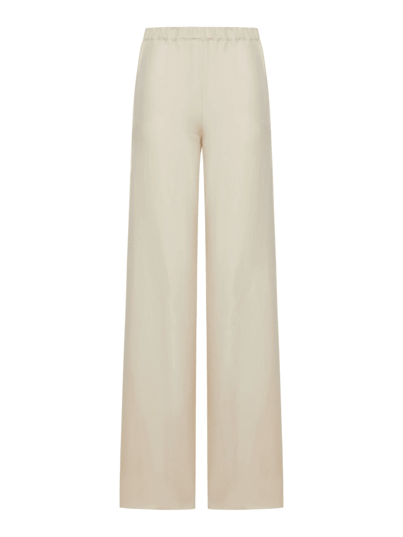 LINEN AND SILK TROUSERS - Max Mara - Woman
