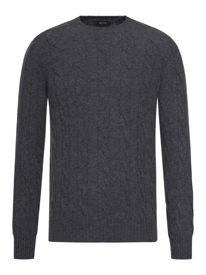 SHETLAND WOOL CABLE-KNIT CREWNECK - Nome G - Man