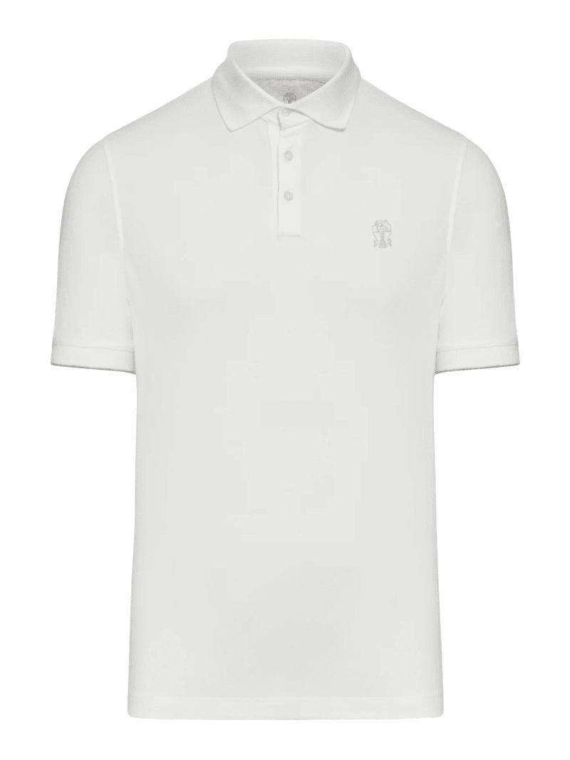 PIQUET POLO WITH LOGO - Brunello Cucinelli - Man