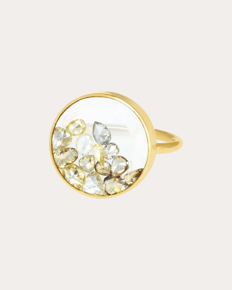 Moritz Glik Women's Diamond & 18k Gold Core 16 Shaker Ring in Yellow Gold