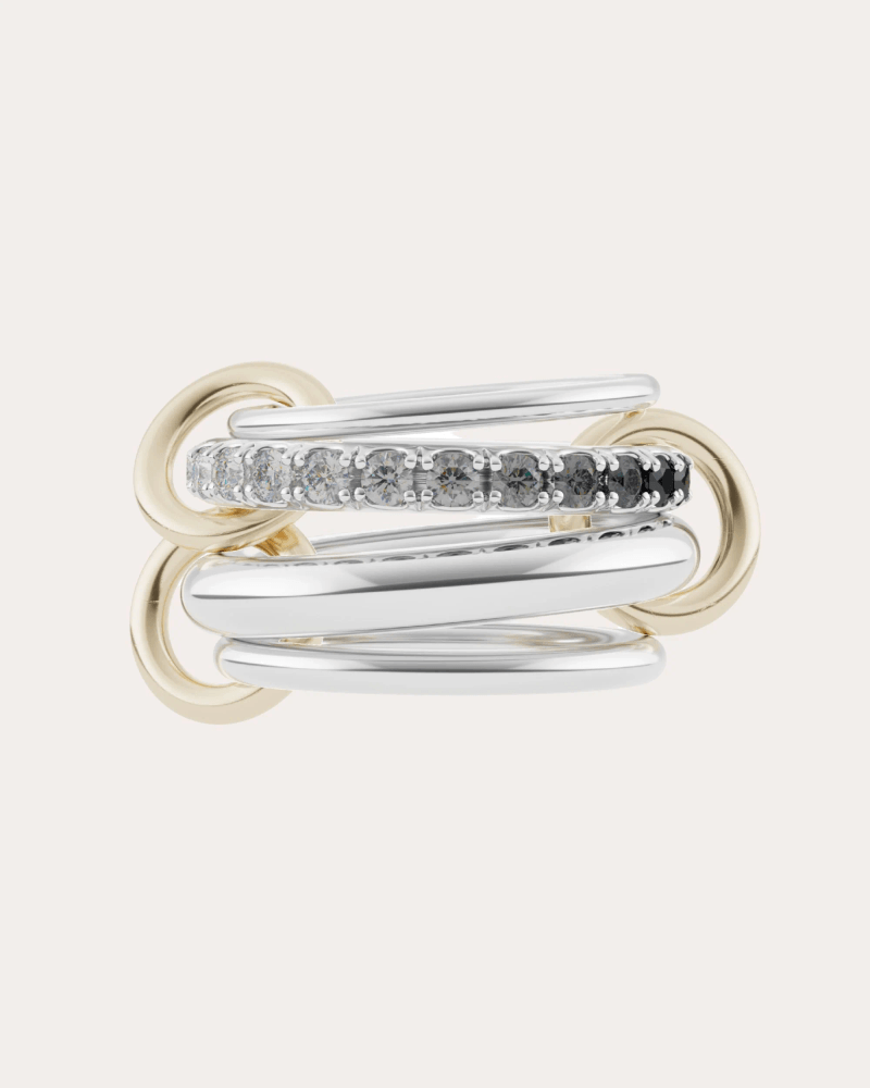 Spinelli Kilcollin Women's Black Diamond & 18k Gold Janssen Noir Ombré Ring in Sterling Silver, Yellow Gold