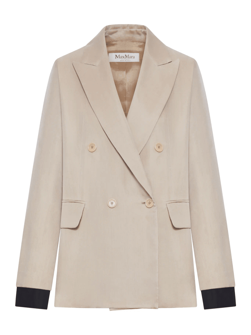 OVER BLAZER IN LINEN CANVAS AND ORGANZA - Max Mara - Woman