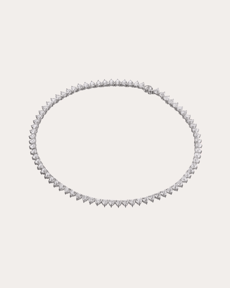 Anabela Chan Women's Diamond Eternity Heart Necklace in White 18K Gold