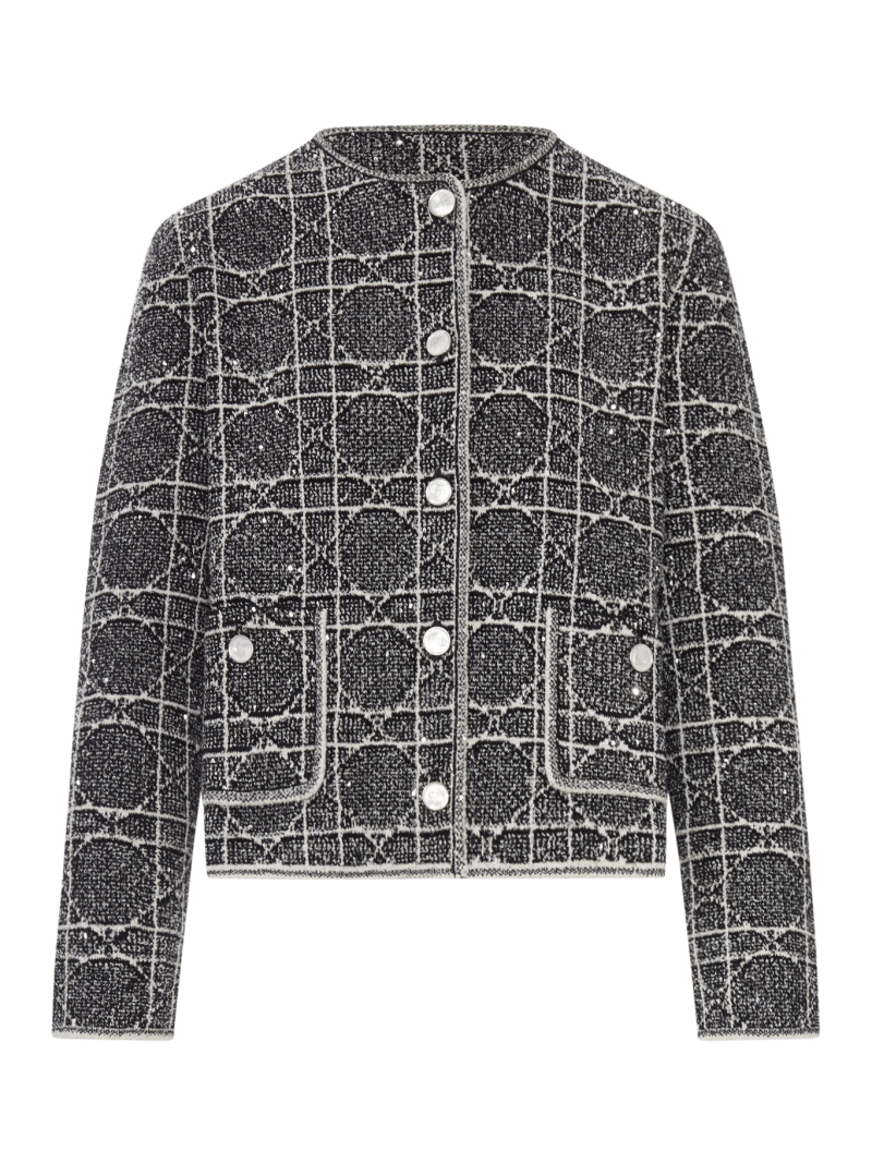 TWEED JACKET WITH GRAPHIC PATTERN - Christian Dior - Woman