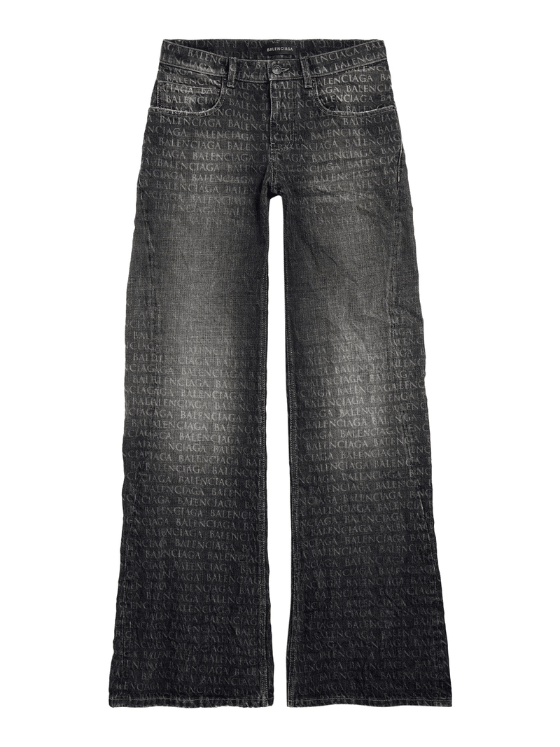WOMEN`S BLACK WIDE-LEG TROUSERS - Balenciaga - Woman