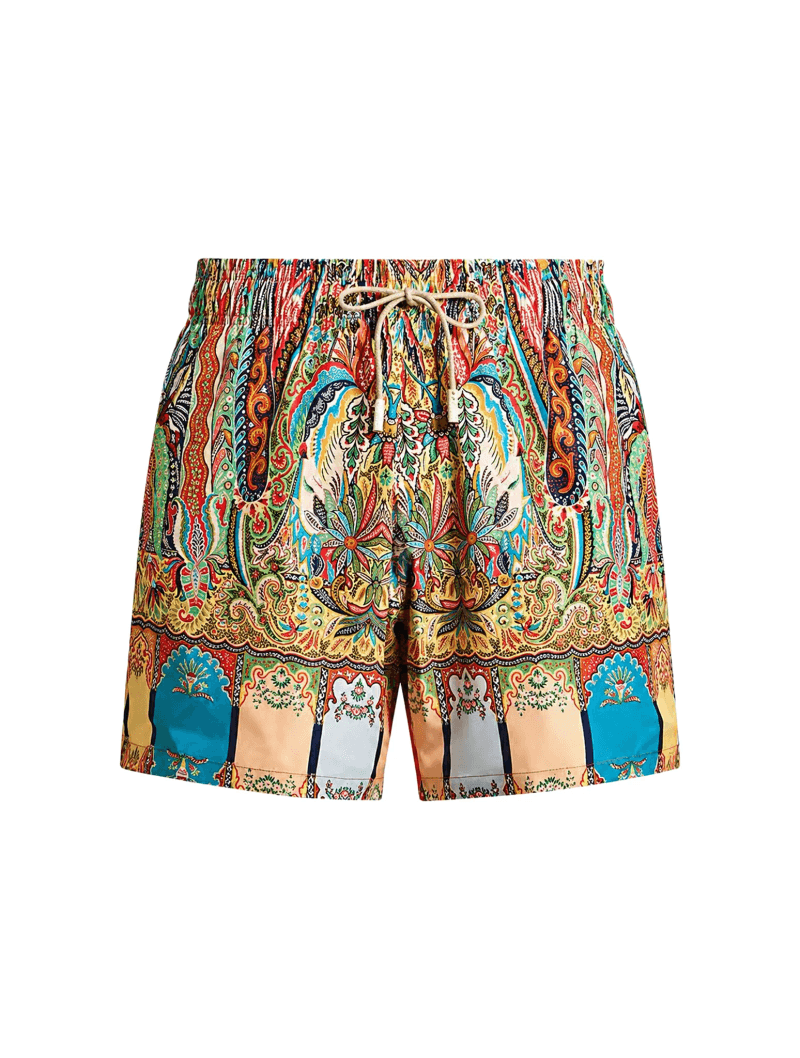 SWIMSUIT WITH PLACED FLORAL PAISLEY PRINT - Etro - Man