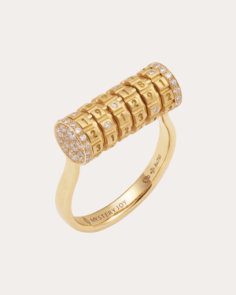 MYSTERYJOY Women's Diamond & 18k Gold Secret Ring in Yellow Gold