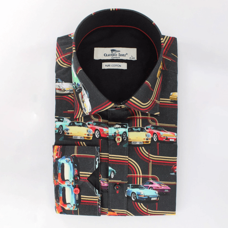 CLASSIC SPORTS CAR PRINT SHIRT