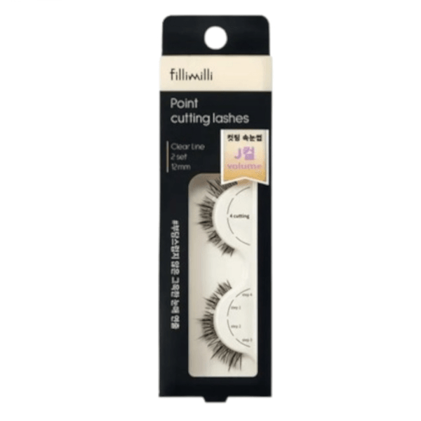 fillimilli - Point Cutting Lashes - 2 pairs - 04 New Smoky J Curl (12mm)