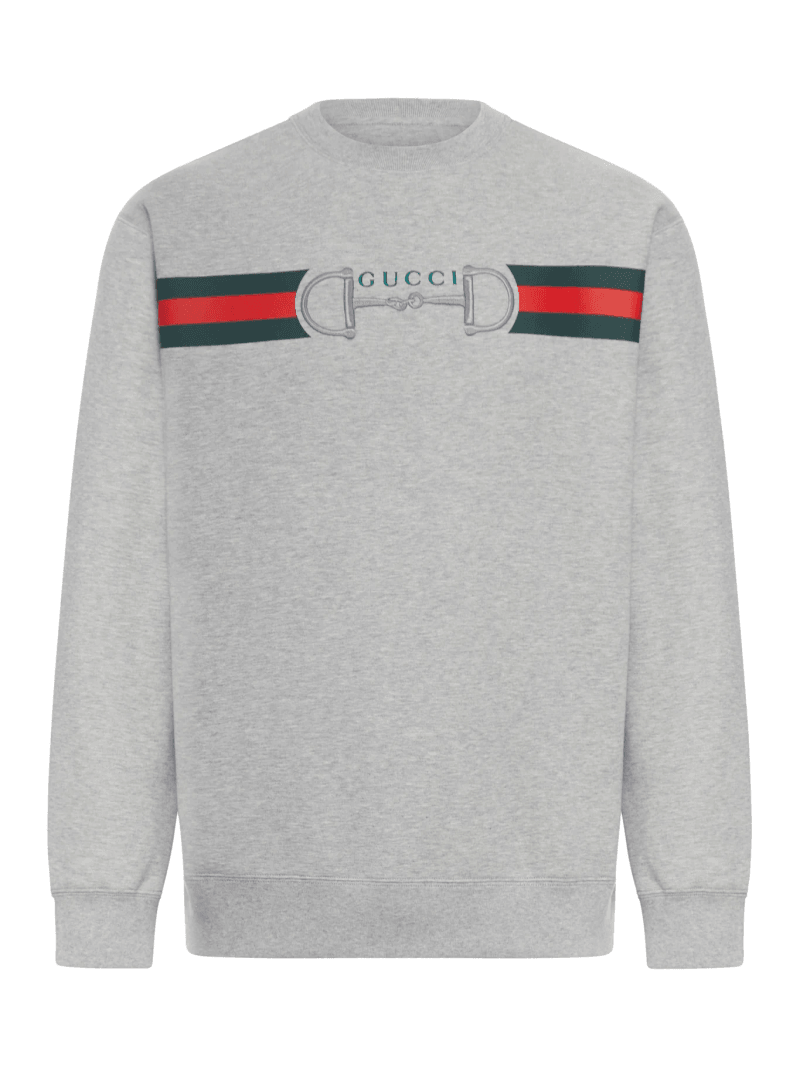 COTTON JERSEY SWEATSHIRT WITH PRINTED LOGO - Gucci - Man