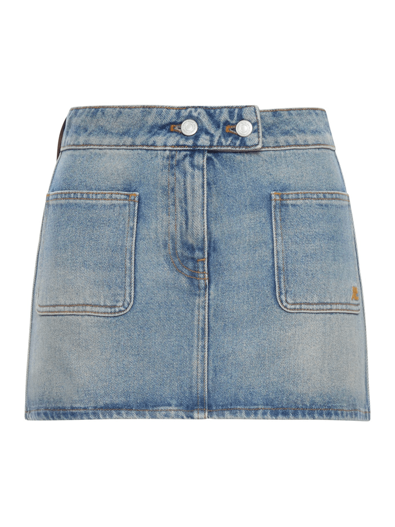 MINI-JUPE EN JEAN SIGNATURE - Courreges - Woman