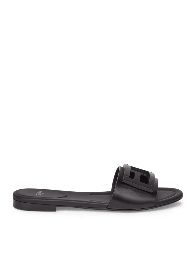 SLIDE BAGUETTE IN BLACK LEATHER - Fendi - Woman