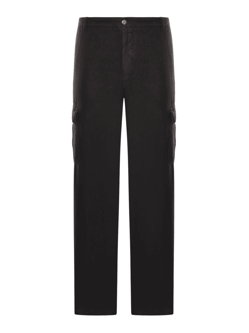 LINEN CARGO TROUSERS - 120% Lino - Man