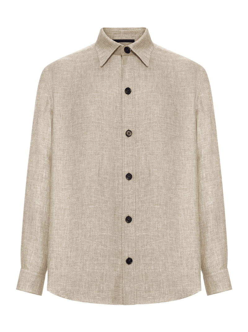 OVERSHIRT IN CASHMERE LINEN AND SILK - Zegna - Man