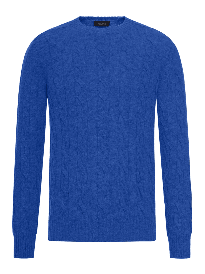 SHETLAND WOOL CABLE-KNIT CREWNECK - Nome G - Man