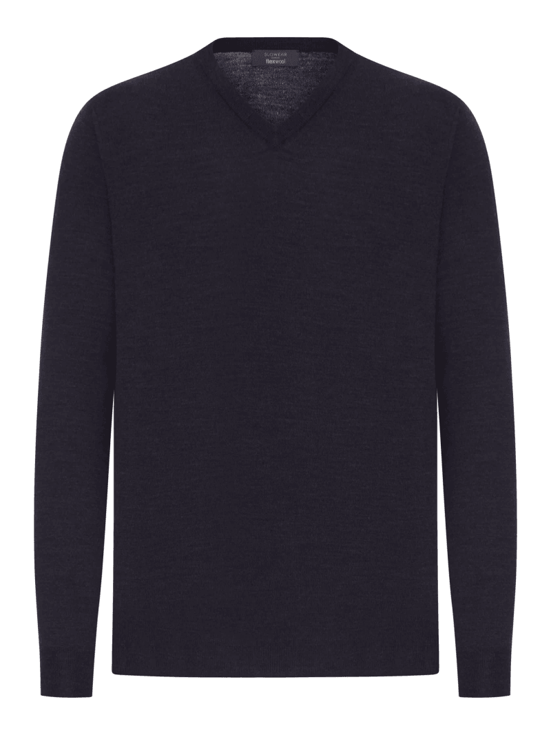 V-NECK SWEATER IN FINE COMBED WOOL - Zanone - Man