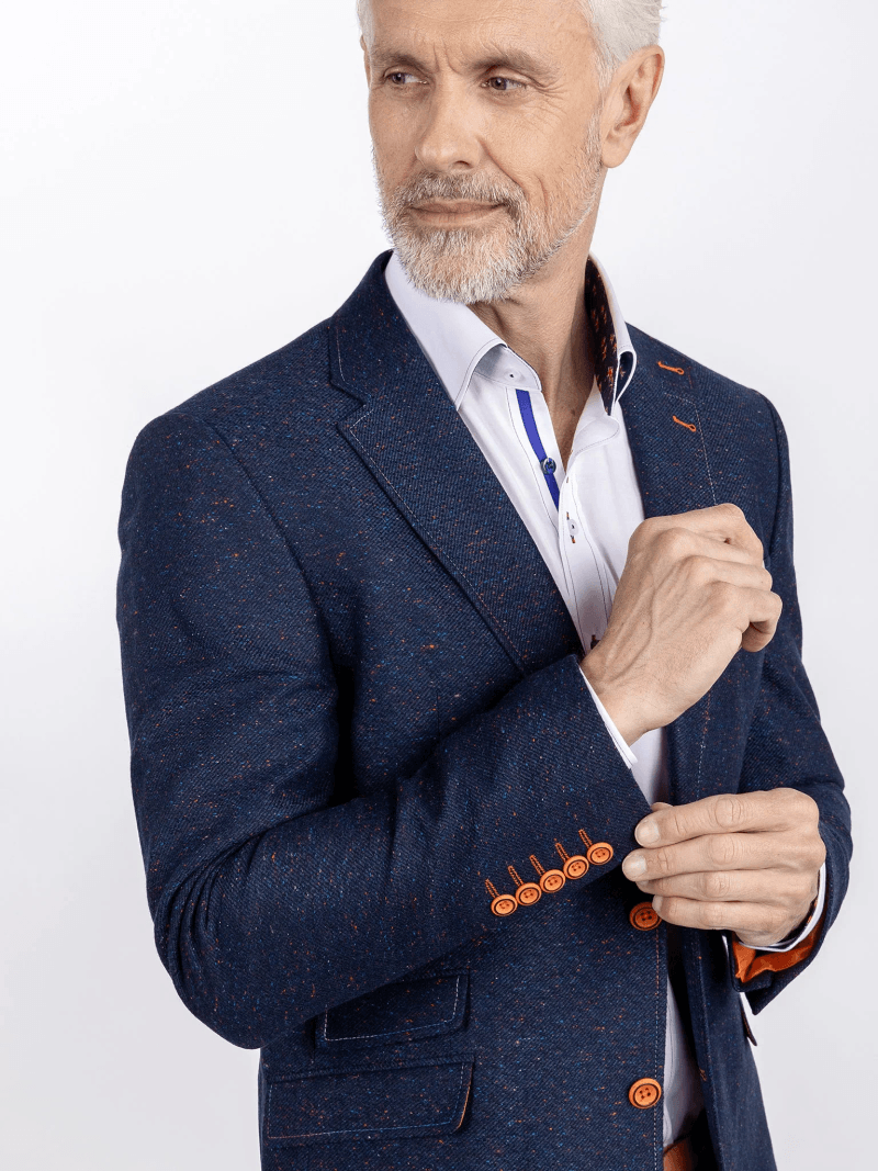 WOOL MULTICOLURED FLECKED JACKET