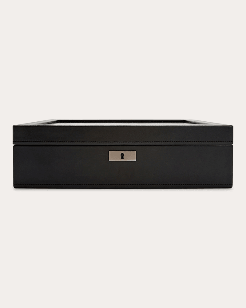 WOLF Women's Axis 10-Piece Watch Box in Powder Coat Suede/Leather
