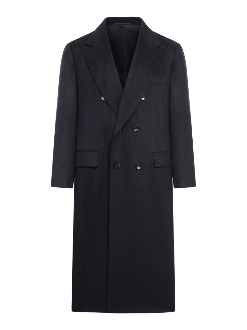 DOUBLE BREASTED CASHMERE COAT - Kiton - Man