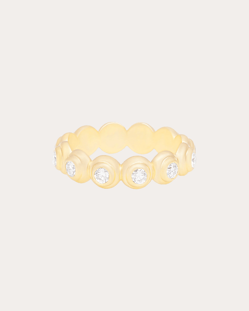 Campbell + Charlotte Women's Diamond & 14k Gold Large Evolve Stackable Ring in White Diamond