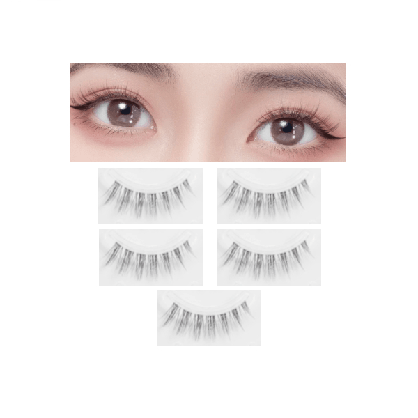 MissLady - False Eyelashes A - 5 pairs - A1 Black