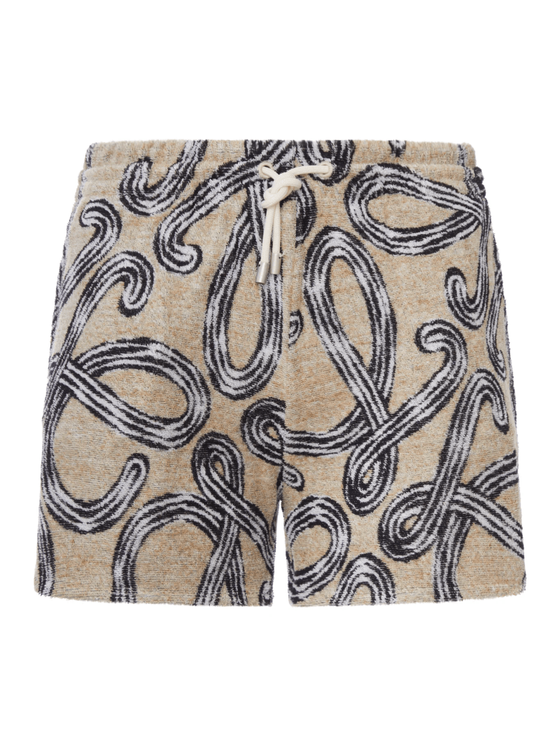TERRY SHORTS WITH ALL-OVER ANAGRAM - Loewe X Paula`s Ibiza - Woman