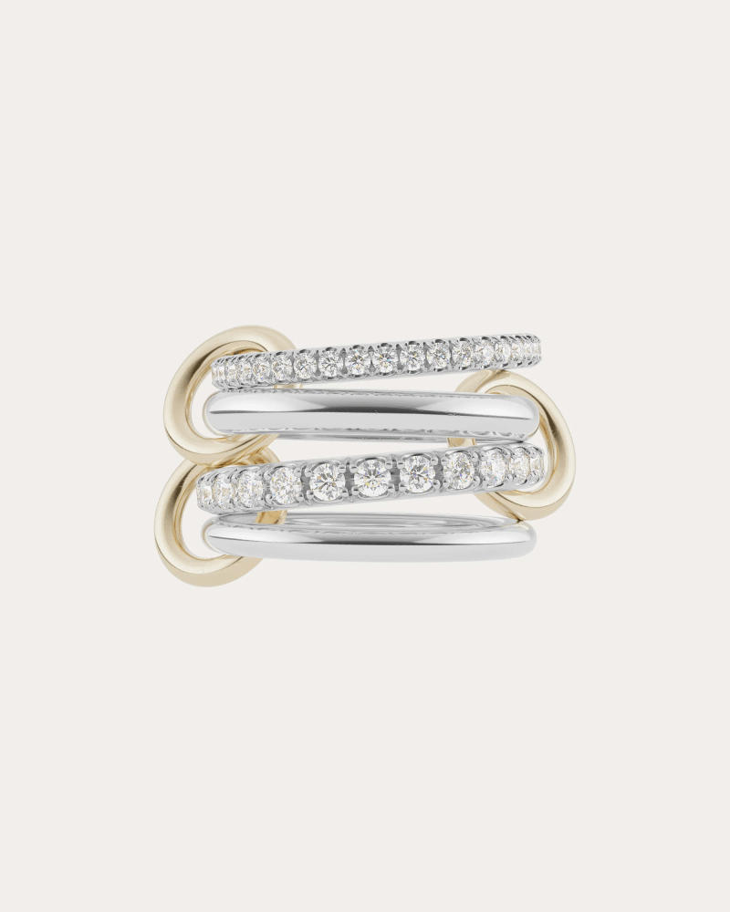 Spinelli Kilcollin Women's Diamond & 18k Gold Two-Tone Halley Deux Ring in Sterling Silver