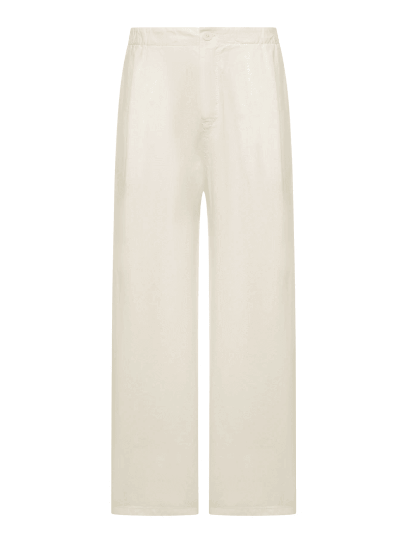 WIDE-LEG LINEN BLEND TROUSERS - Transit - Man