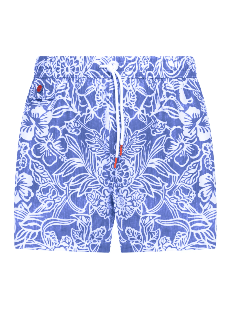 SWIMSUIT IN TECHNICAL FABRIC WITH ALL-OVER FLORAL PATTERN - Kiton - Man