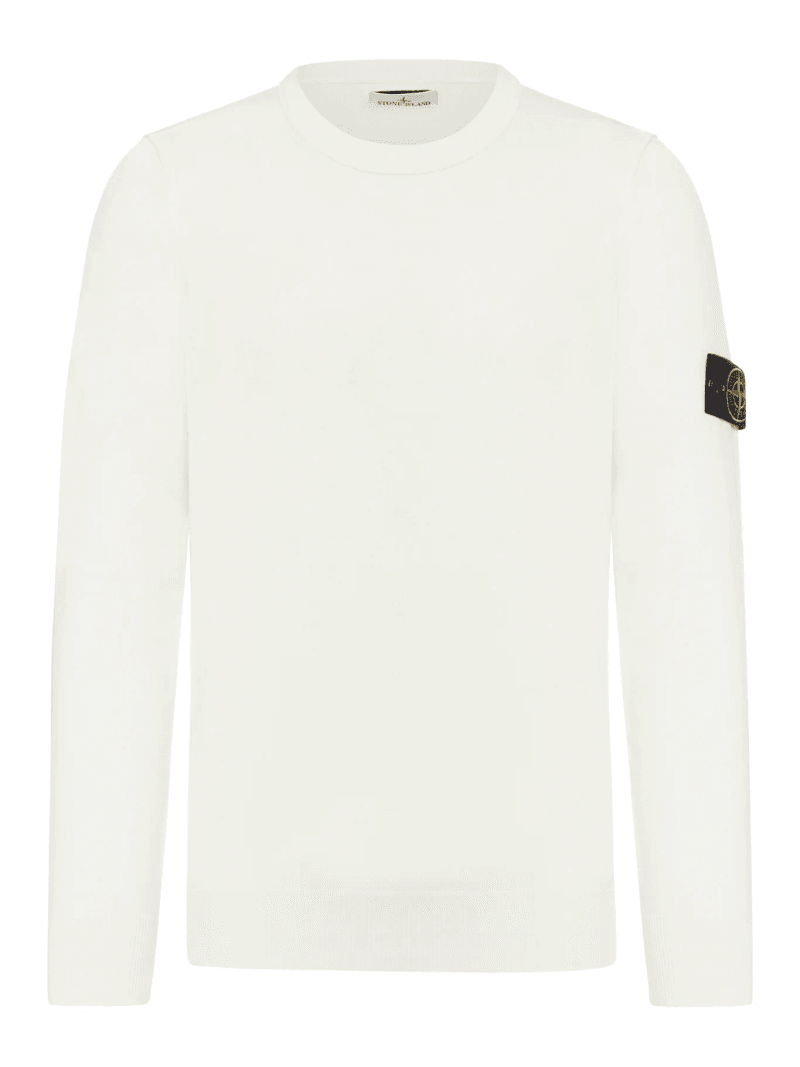 STONE ISLAND CREW NECK SWEATER WITH BADGE - Stone Island - Man