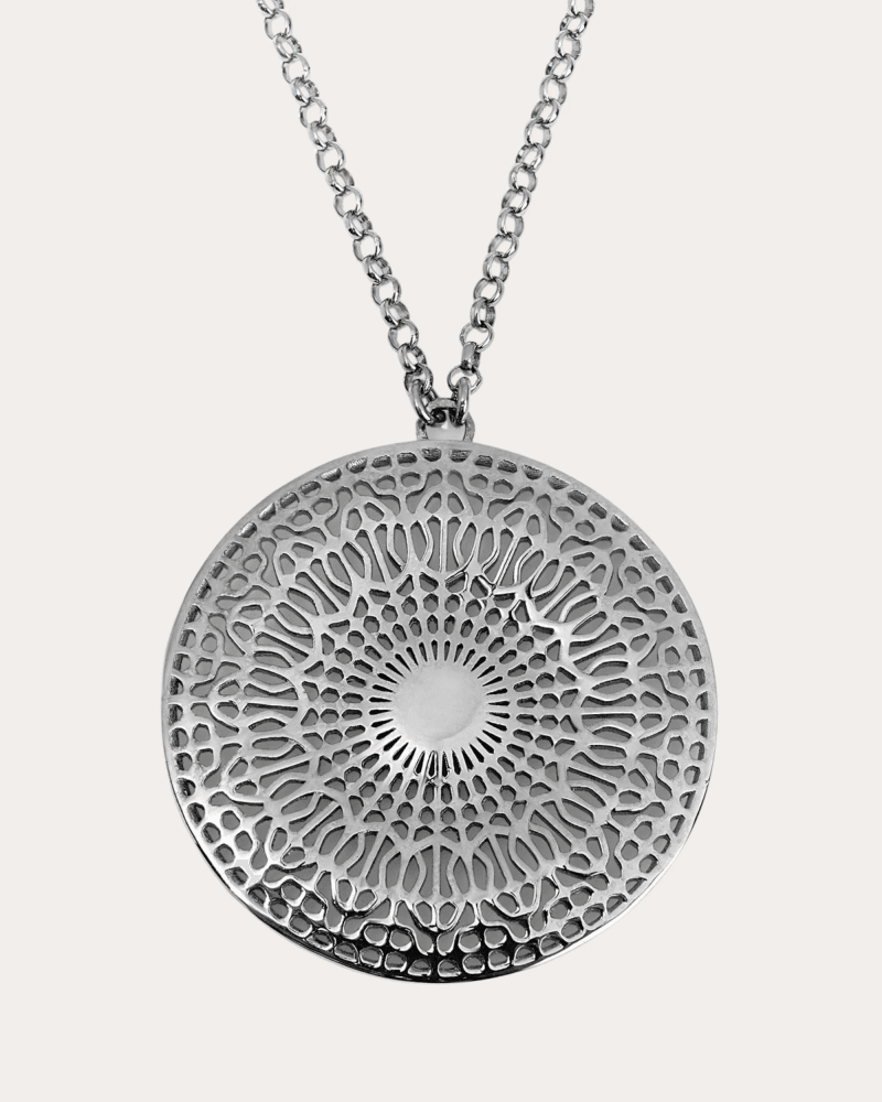 Ruveil Women's 14k White Gold 432Hz Pendant Necklace 14K Gold