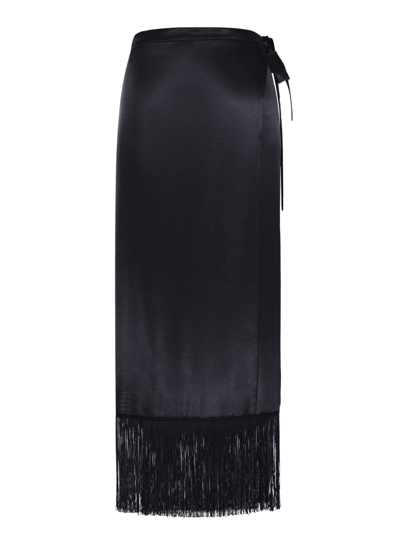 SILK PAREO SKIRT WITH WRAP CLOSURE - The Nina Studio - Woman