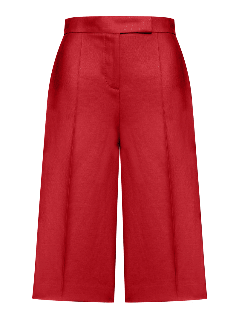 KAKI LINEN BERMUDA SHORTS - Max Mara - Woman