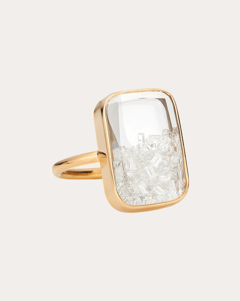 Moritz Glik Women's Diamond & 18k Gold Ten Fourteen Shaker Ring in Yellow Gold