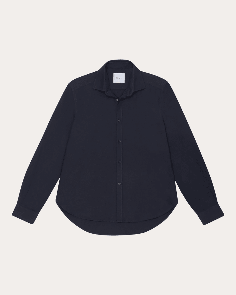 With Nothing Underneath Women's The Classic Oxford Shirt in Navy Cotton/Denim