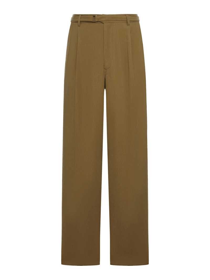 CUPRO ASV NATTÉ SINGLE FLATED PANTS - Giorgio Armani - Man