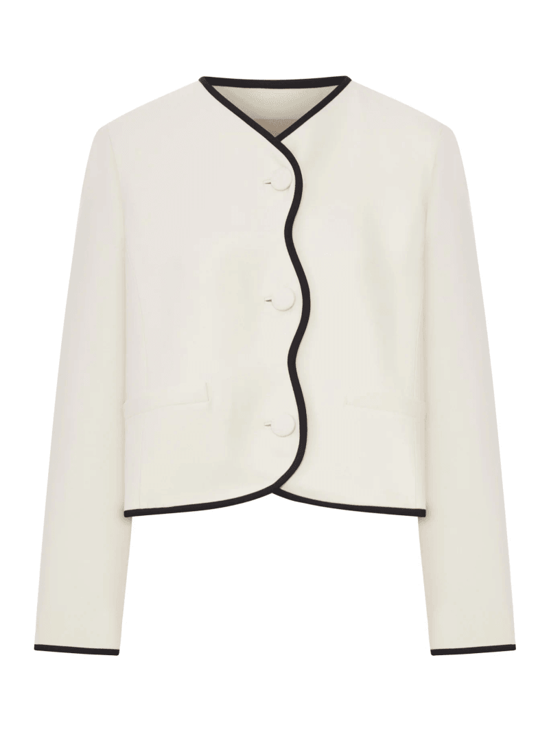 WOOL AND SILK CREPE JACKET - Valentino Garavani - Woman