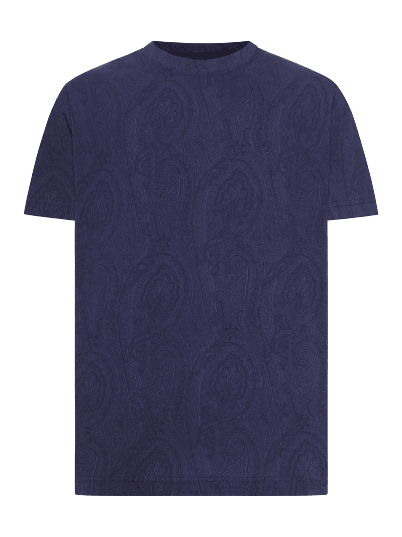 COTTON T-SHIRT WITH ARNICA PATTERN - Etro - Man