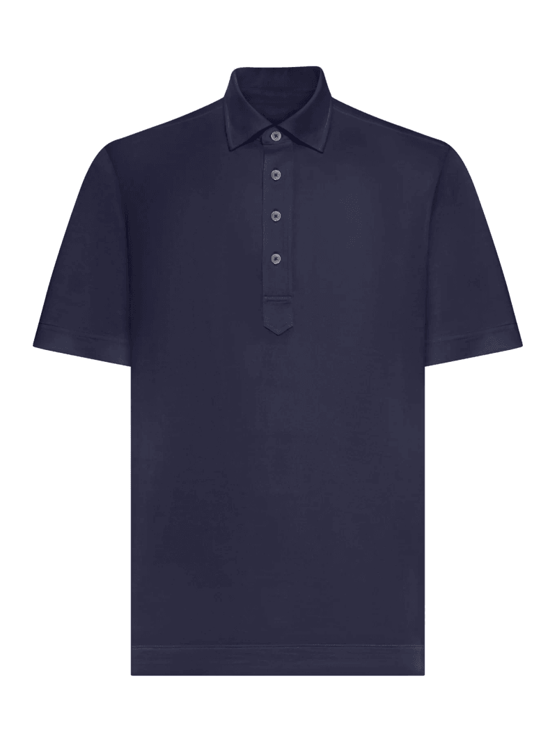SILK AND COTTON KNITTED POLO SHIRT - Zegna - Man