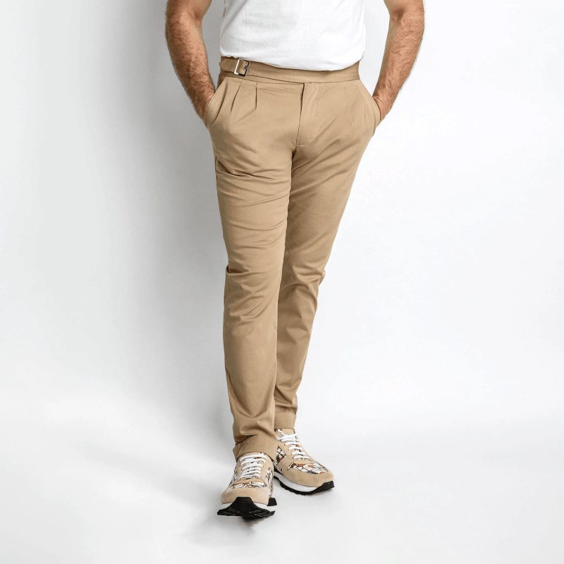 CLAUDIO LUGLI FITTED CHINO TROUSERS /23