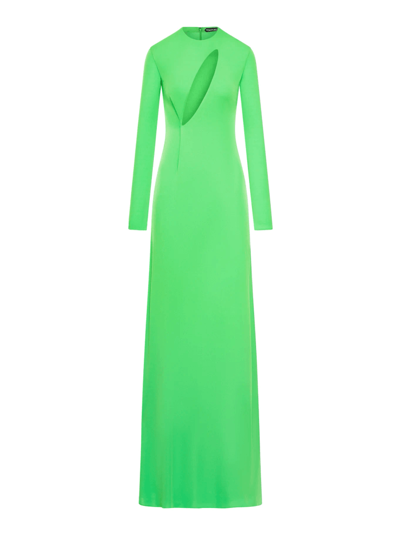 LONG SLEEVE SLASH FRONT EVENING DRESS - Tom Ford - Woman