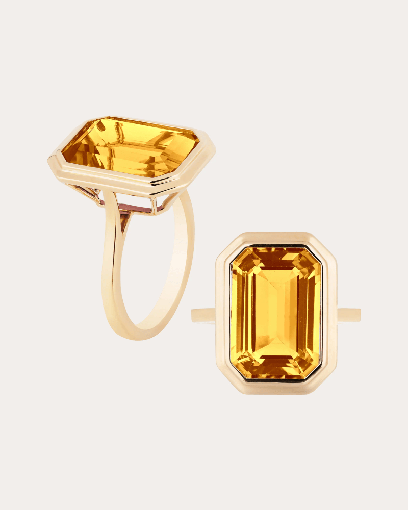 Goshwara Women's Citrine & 18k Gold Manhattan Ring in Yellow