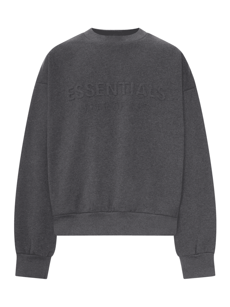 CREW NECK SWEATSHIRT WITH EMBOSSED LOGO - Fear Of God Essentials - Man