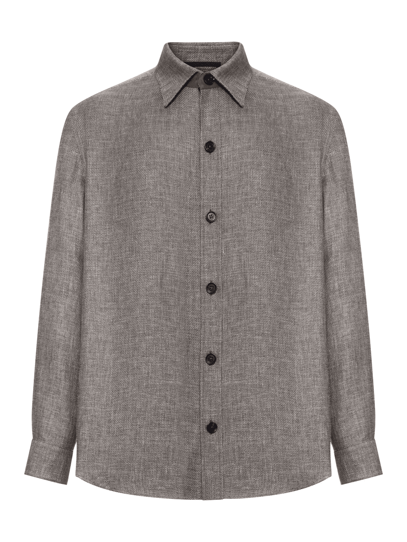 OVERSHIRT IN CASHMERE LINEN AND SILK - Zegna - Man